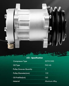 A/C AC Compressor For 1985-1994 Volvo 1985-1995 Jeep 1982-1985 Mazda 626 - Picture 1 of 9