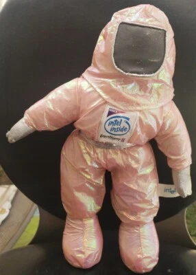 Vintage 1997 Intel Inside Plush - Pentium II MMX Processor Pink Stuffed Animal - Image 1 of 4
