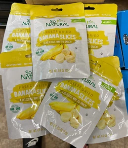 So Natural Freeze Dried Banana 🍌 Slices, each pack is 0.6 oz - Lot 6 bags - NEW - Picture 1 of 1