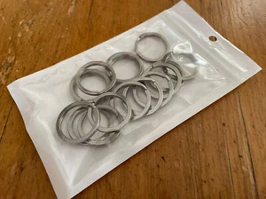 18 Premium Stainless Steel Key Rings Split Ring Loop Key Chain Crafts Links 25mm - Picture 1 of 4