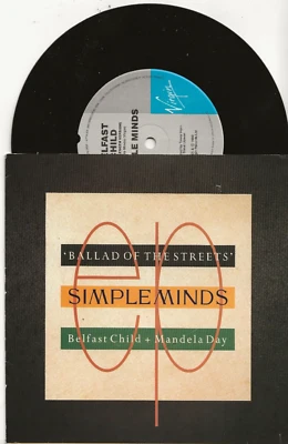 SIMPLE MINDS BALLAD OF THE STREETS 7 INCH SINGLE FROM AUSTRALIA, MINT - Image 1 of 2