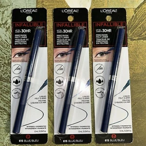 L'OREAL PARIS Eyeliner Infallible Grip 30HR Precision Felt Liquid 💙Blue 615.3pc - Picture 1 of 2