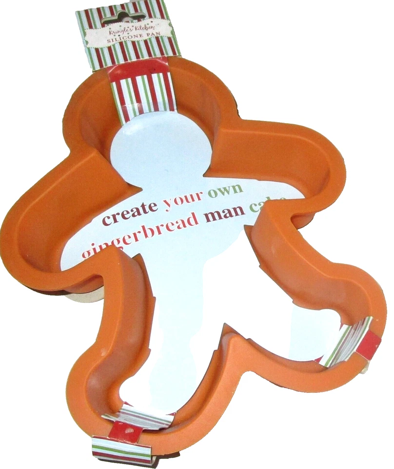 Molde para pasteles de NAVIDAD ~ HOMBRE PAN DE JENGIBRE ~ 10 1/2" x 8 1/2" x 2" por Kringle's Kitchen Foto 1 de 1