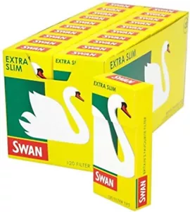 10x Swan Extra Slim Cigarette Smoking Filter Tips 10 Packs - Picture 1 of 6