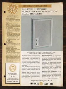 GE - General Electric Fan Wall Heaters Sales Brochure - Picture 1 of 2