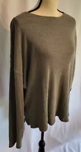 Vintage Thermal Long-John Shirt Gray Long Sleeve L Larg Drop Shoulder 90s Grunge - Picture 1 of 9