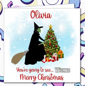 You're Going To See Wicked The Musical Personalised Christmas Card /SY - Picture 1 of 4