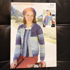 Sirdar Montana D/K Ladies & Girls Cardigan Knitting Pattern Sizes 24-46” 9648 - Picture 1 of 3