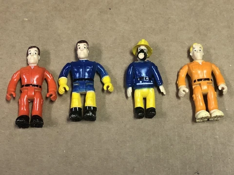 Vintage Fireman Sam Red, Orange, Blue Collectible Figures Respirator Cover