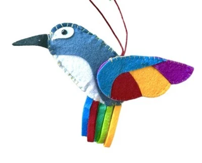 Adorno de fieltro de loro - Tucán playa pájaro tropical Brasil Hawaii decoración de cumpleaños Foto 1 de 3