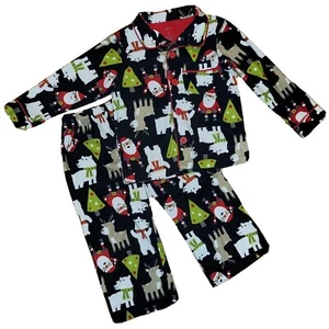 Size 4 Carter's Christmas Pajama Pants & Button Down Callored Shirt Set - Picture 1 of 3