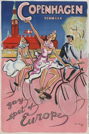 TX76 Vintage Copenhagen Denmark Gay Spot Europe Travel Poster A1/A2/A3 - Image 1 of 1