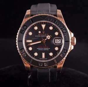Rolex 268655 Yacht Master 18k Rose Gold Wrist Watch W/ Box & Papers 121.9g - Picture 1 of 12