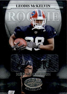 2008 Leaf Certified Materials #180 Leodis McKelvin RC Rookie Autograph Card /999 - Image 1 of 2
