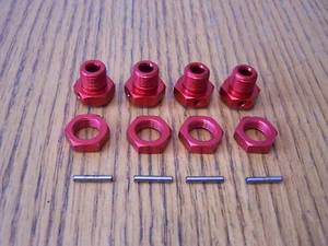 Arrma 1/10 OUTCAST 4X4 4S V2 Front Rear 17mm Aluminum Wheel Hexes & Nuts /Kraton - Picture 1 of 2