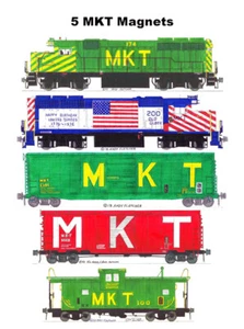Missouri-Kansas-Texas Box Car Train 5 imanes Andy Fletcher - Imagen 1 de 1