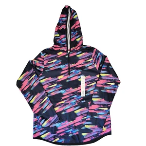 Kids Girls Multi Color SO Favorite 1/4 Zip Hoodie Sweater Purple SZ XL 14/16  - Picture 1 of 4