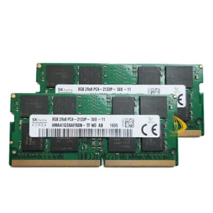 SK Hynix 2x 8GB 2Rx8 PC4-2133P DDR4 17000Mhz 260Pin SODIMM Laptop,Memory 8GB RAM - Picture 1 of 6