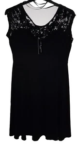 New Look Inspire Black Ex Lace Bardot Skat Dress, Size 18 - Picture 1 of 3