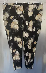 Isaac Mizrahi Live! Womens Plus 30W Tall Floral Print Slim Leg Pull On Pants - Picture 1 of 6