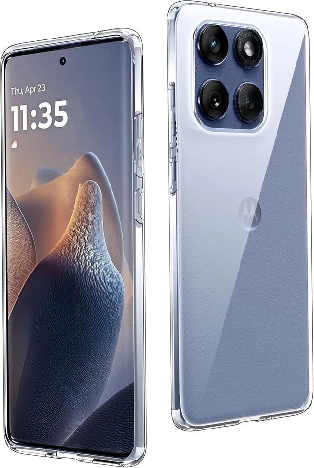 EF.GLOBE-TRADING Coque Etui Housse TPU Transparent Silicone pour Motorola Edge 60 Pro 5G