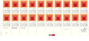 Scott Strip Block #1833 Learning 15 cent - Picture 1 of 3