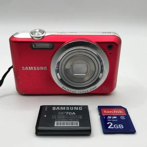 Samsung ES70 12.2MP Red Digital Camera Red 5x Optical Zoom Good Condition - Imagen 1 de 14