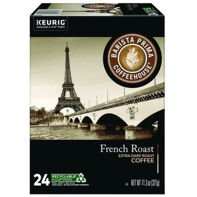 Barista Prima Coffeehouse 6611 French Roast K-Cups Coffee Pack (24/BX) New - Image 1 of 4