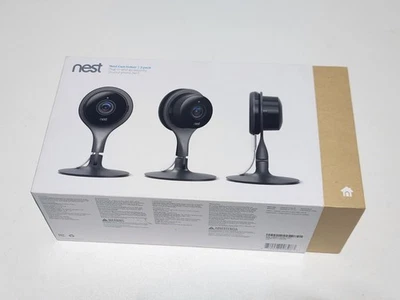 Used NEST Cam Indoor Smart Security Camera 3 Pack Model NC1104US - Image 1 of 4
