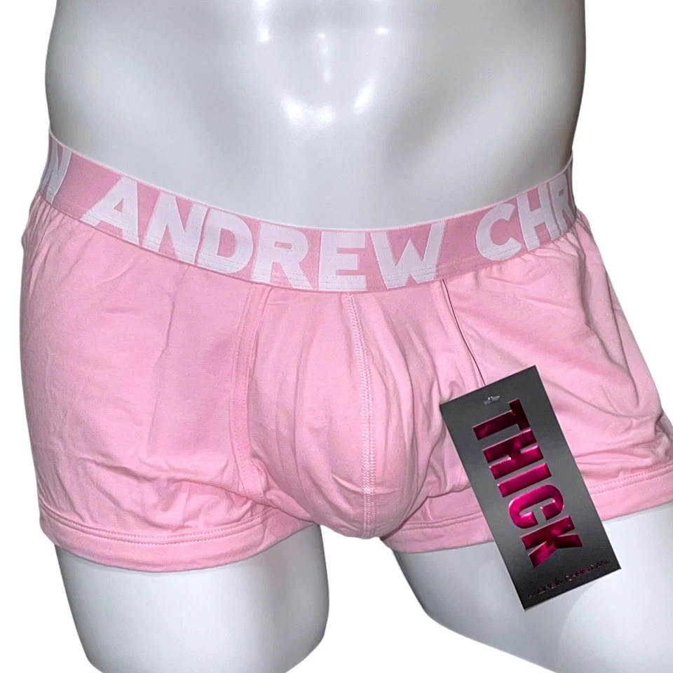 Andrew Christian Boxer Grueso Rosa Talla L (35-38) #93330 Nuevo Con Etiquetas Foto 1 de 4