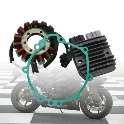 ESTATOR BOBINA MAGNÉTICA + RECTIFICADOR REGULADOR DE VOLTAJE + JUNTA SE ADAPTA PARA 06-07 ZX-10R Foto 1 de 4