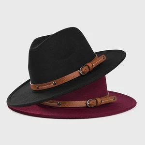 【oZtrALa】SOMBRERO australiano de fieltro de piel de lana Indiana Jones Fedora banda de cuero para hombre NUEVO - Imagen 1 de 23