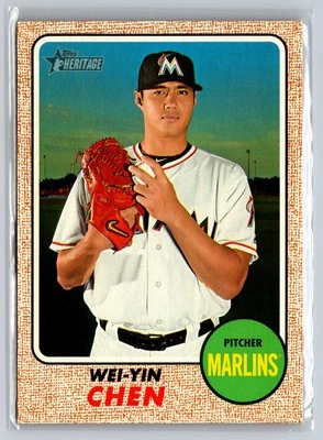 2017 Topps Heritage #272 Wei-Yin Chen Miami Marlins - Image 1 of 2
