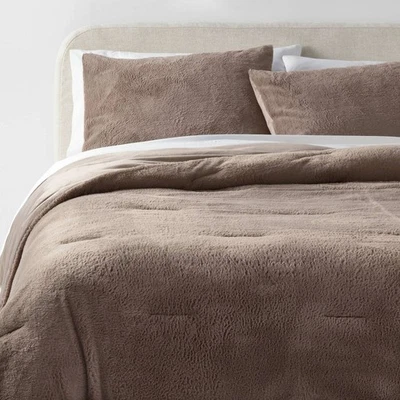 King Leopard Faux Fur Comforter and Sham Set - Threshold - Image 1 of 4