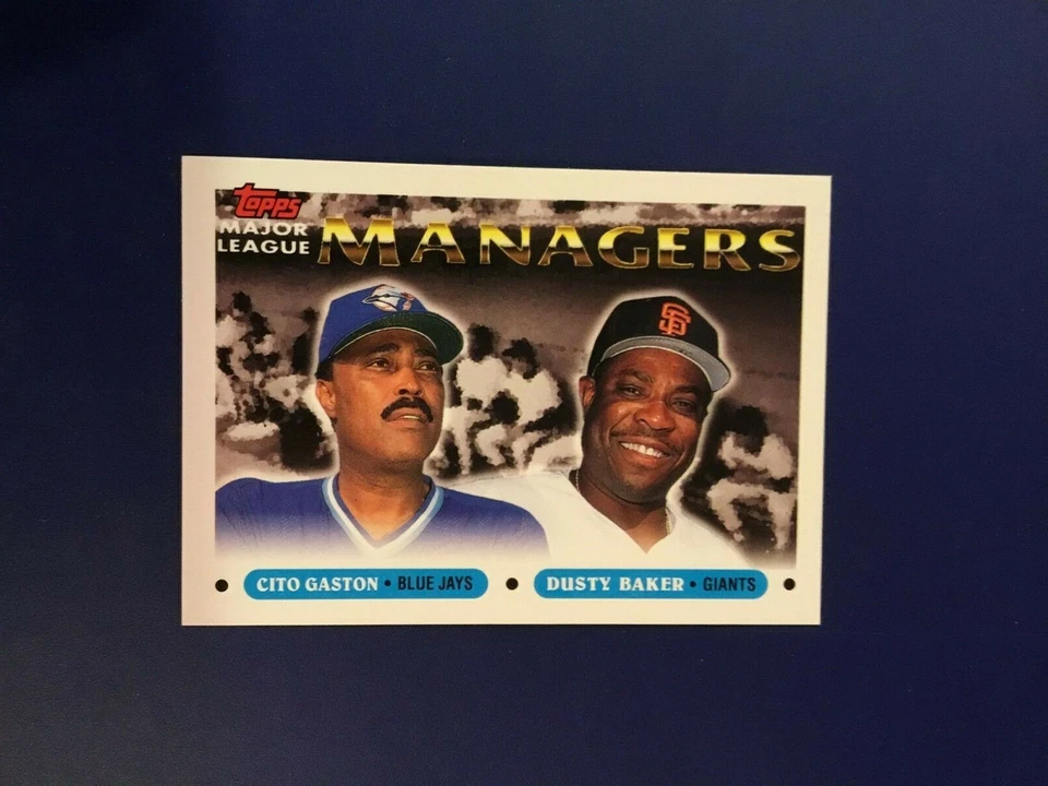 1993 Topps #514 CITO GASTON & DUSTY BAKER World Series Manager Blue Jays LOOK !  - Image 1 of 1