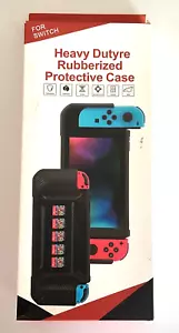 Heavy Duty Rubber Shock Proof Hard Shell Case Cover Nintendo Switch- BLACK - Picture 1 of 1