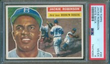 1956 Topps MLB Baseball JACKIE ROBINSON Original Card #30 Brooklyn Dodgers PSA 4