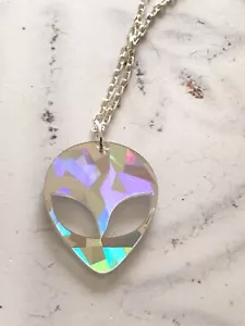 Holographisches Hologramm Alien Halskette 24 Zoll - Bild 1 von 3