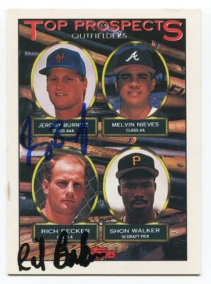 1993 Topps Prospects Jeromy Burnitz Signed Card Baseball Autographed AUTO #658 - Image 1 of 2