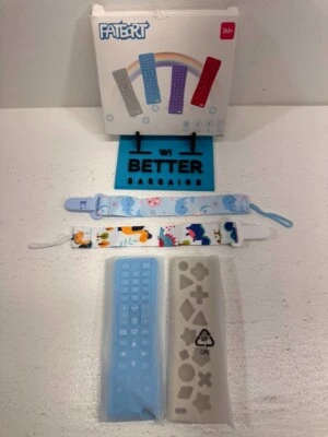 Juguete remoto para TV para dentición de bebé con correas de clip (gris y azul) (2PK) apto para lavavajillas NUEVO Foto 1 de 4