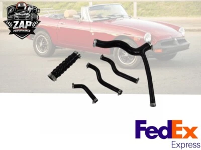 Fit For 1962-1976 MG MGB GT 1969 1973 Silicone Pipe Black Hose Clamps Radiator - Image 1 of 4