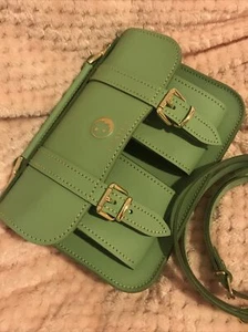 🇬🇧GRAFEA Micro Leather Satchel Shoulder Bag Olive Moon Spring Gift 🎁 £110 - Picture 1 of 4