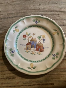 International Tableworks II 11” Plate Heartland Village Stoneware Cottages - Picture 1 of 5
