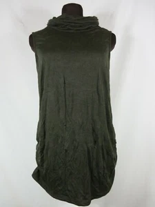 Apropos Brown Sleeveless Tunic Top Ruched Sides Cowl Neck Nomadic Traders MED - Picture 1 of 12