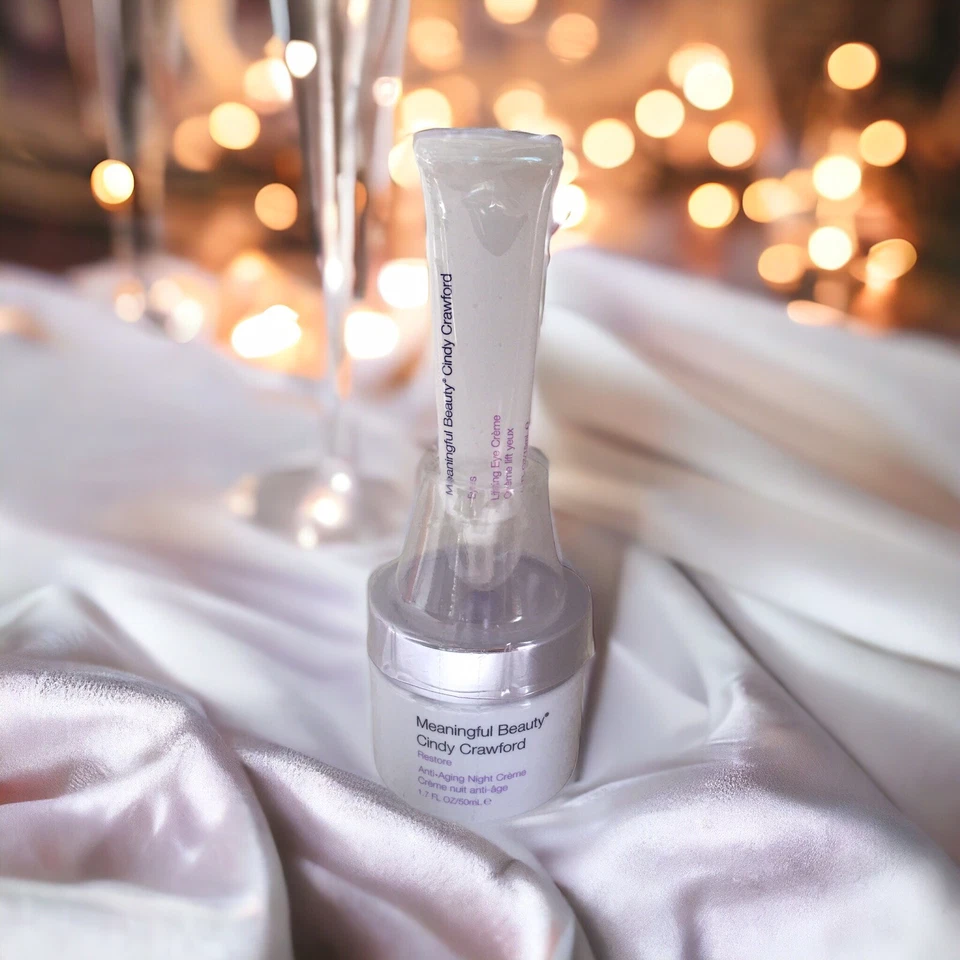 Crema de noche antienvejecimiento Meaningful Beauty Cindy Crawford 1,7 oz crema para ojos lifting Foto 1 de 4