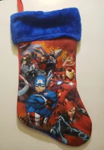 Calze natalizie Marvel Avengers 16"" Captain American Iron Man - Foto 1 di 6