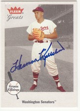 Harmon Killebrew 2001 Fleer Greats of the Game Card #8 MLB EX