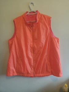Activezone Womens Size 2XL Water Resistant Vest - Neon Orange & Bright Pink - Picture 1 of 12