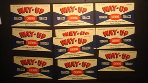 Lot (10) Vintage - WAY-UP - Chewing Tobacco LABELS - MINT - Picture 1 of 6