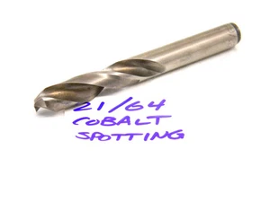 USED PTD USA PRECISION 21/64" COBALT SPOTTING TWIST DRILL .3281" M42 - Imagen 1 de 1